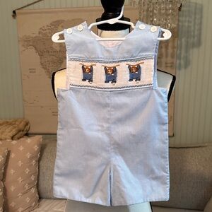 Light Blue Kids One Piece with Embroidery